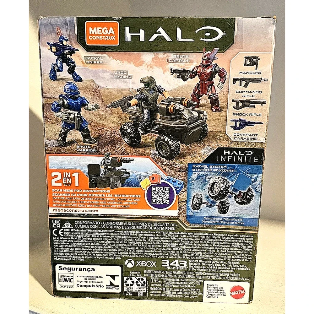 Mega Construx Halo Infinite Gungoose Gambit Set HDP59 Brute Jackal UNSC Marine